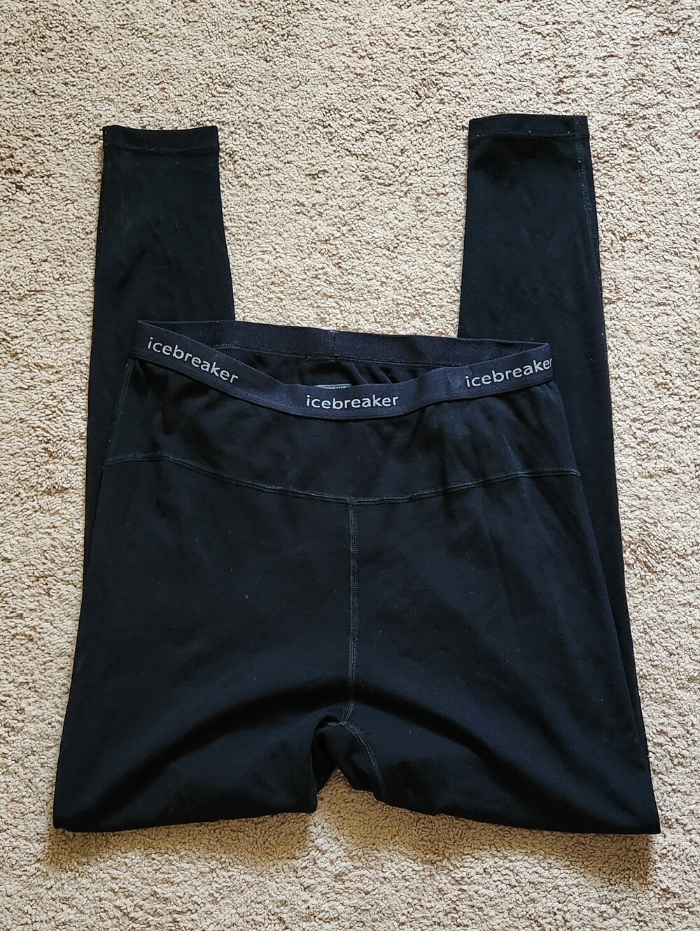 ICEBREAKER Merino Wool 300 Oasis Leggings Base Layer Thermal Pants Womens Large